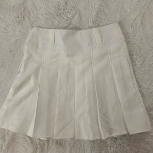 White tennis skirt
